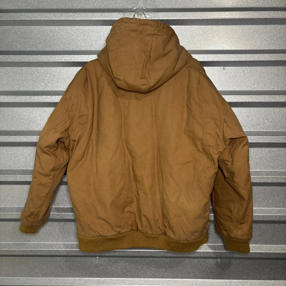 Old Mill Men Brown Canvas Hooded Work Jacket 660-9705